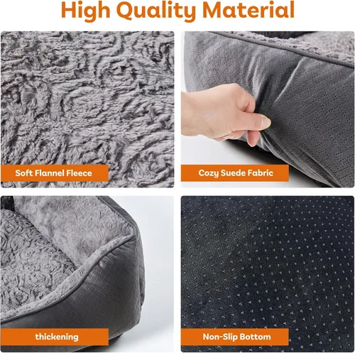 Vista 3 de Cama para perros pequeños lavable, cama para gatos súper suave y duradera, cama para cachorros cálida, suave y relajante, cama para mascotas
