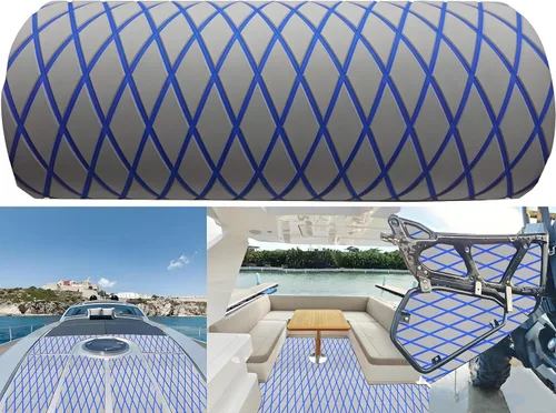 Vista 15 de Suelo de lancha de espuma EVA, cubierta de barco de teca sintética, cubierta marina, alfombrilla antideslizante para cubierta, yate, lancha motora