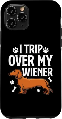 Vista 29 de iPhone 16 I Trip Over My Weiner - Carcasa divertida para dueño de perros con perro salchicha Weiner