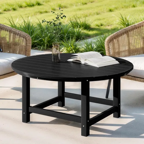 Vista 52 de Costaelm Mesas Laterales Cuadradas para Exteriores, Mesas de Patio Adirondack para Exteriores, Mesa Lateral de Patio de HDPE Resistente a
