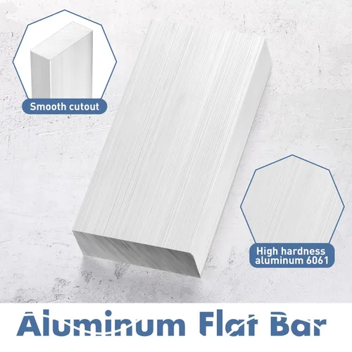 Vista 3 de 5 unids 1 '' x 2 '' barra cuadrada de aluminio 4 '' de largo 6061 placa de uso general Bloque de aluminio T6511 barra plana de aluminio para fresado