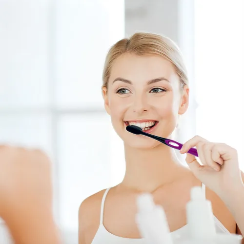 Vista 5 de Xlent SMYL - Cepillo de dientes de carbón activado, cerdas cónicas ultra suaves, cabeza compacta y diseño delgado, 4