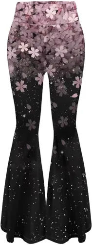 Pantalones de yoga para mujer, leggings acampanados de talla grande para mujer de cintura alta