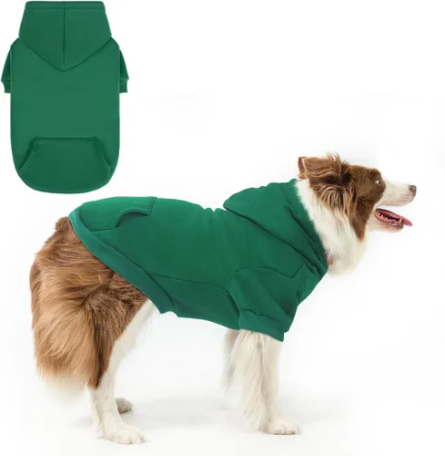 Vista 55 de SCENEREAL Sudaderas con capucha de seguridad para perros de tamaño pequeño, mediano y grande, ropa de felpa cepillada con gorro, abrigo de algodón