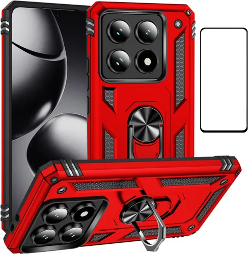 Vista 9 de Funda para Xiaomi POCO X3 NFC /X3 Pro con protector de pantalla, armadura de protección militar híbrida resistente a prueba de golpes, funda Negro