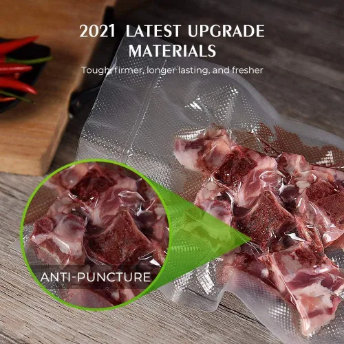 Vista 3 de Bolsas Selladoras al Vacío para Alimentos - 100 Unidades de Cuarto 11" x 16" - Bolsa Sin BPA de Grado Comercial - Bolsas de Vacío para Alimentos