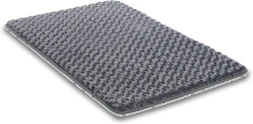 Vista 12 de Cama para perros pequeños para jaula de espuma de alta resistencia para perros medianos, lavable, antideslizante, 17 x 11 pulgadas, gris oscuro