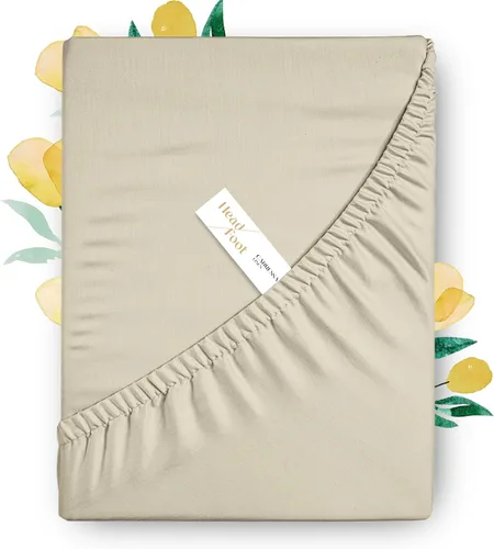 Vista 25 de Carressa Linen - Sábana bajera ajustable de tamaño completo, 100 % algodón egipcio de 800 hilos, bolsillo profundo de 40,6 cm, satén duradero