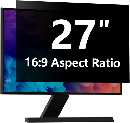 Vista 7 de Protector de pantalla de privacidad para computadora de 20 pulgadas con HP Dell Acer Asus Samsung LG y más, filtro de protección de seguridad