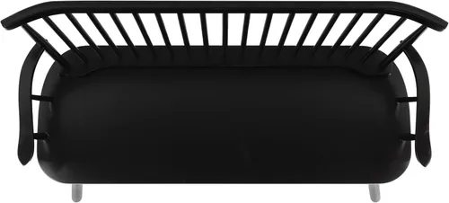 Vista 8 de SAFAVIEH Colección Home – Banco de dos plazas de madera maciza negra Addison, sofá de dos plazas para entrada, sala de estar o comedor (AMH8513A)