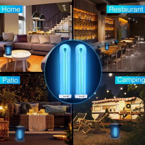 Vista 7 de BF190 - Bombilla de repuesto compatible con Flowtron BK-40D Bug Zapper, 10 pulgadas FUL32T8/BL tipo U bombilla de repuesto para matamosquitos