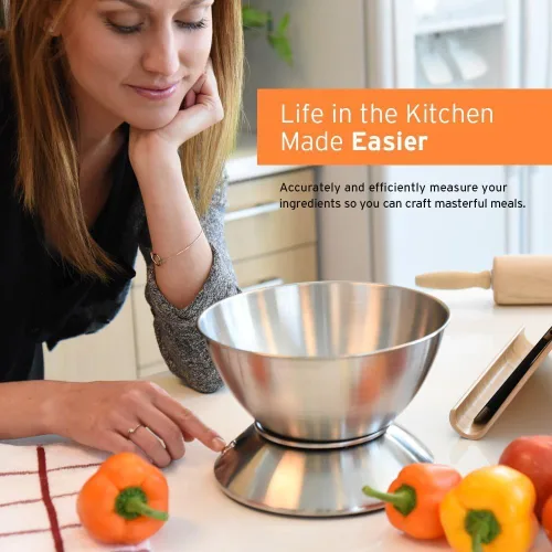 Vista 6 de Etekcity Báscula de cocina de alimentos de 0.00 oz, cuenco, gramos digitales y onzas para pérdida de peso, hacer dieta, hornear, cocinar y preparar