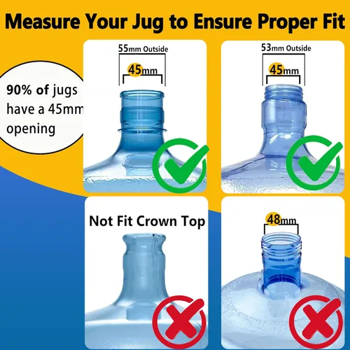 Vista 6 de 3 paquetes de tapas para jarra de agua de 5 galones, tapas reutilizables de 5 galones para jarras de agua, tapas de botella de agua de repuesto