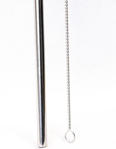 Vista 7 de 2 pajitas de acero inoxidable de 14 pulgadas de 100 onzas enormes súper largas para beber compatibles con taza de viaje aislada Whirley tazas