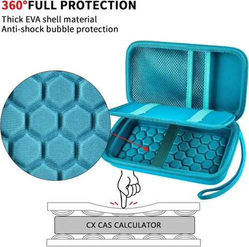 Vista 3 de Funda para calculadoras gráficas para calculadora de color Texas Instruments TI-84 Plus/TI-83 Plus CE, soporte de almacenamiento para TI-89