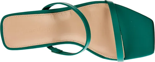 Vista 8 de The Drop - Sandalias de tacón alto Avery con dos correas y punta cuadrada para mujer