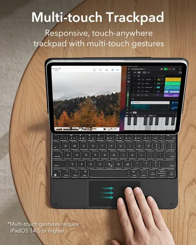 Vista 6 de ESR - Funda con teclado para iPad Air 11 pulgadas (M3/M2, 2025/2024), iPad Pro 11 (4.ª a 1.ª gen) y Air 5/4, Magic Keyboard, soporte flotante