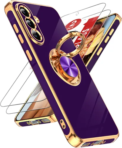 Vista 67 de LeYi Funda para iPhone XR: con Protector de Pantalla de Vidrio Templado [Paquete de 2] Soporte de Anillo Giratorio de 360°, Soporte Magnético