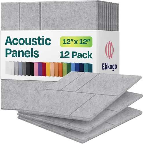 Vista 43 de Paneles acústicos de alta densidad para amortiguar sonidos, forma hexagonal, paquete de 12 unidades de 14" x 12.1" x 0.4", color turquesa océano