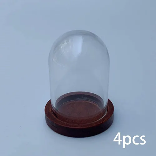Vista 3 de Cúpula de cristal Cloche Cúpula transparente para casa de muñecas, decoración de micro paisaje, campana de cloche, vitral, cubierta de flores