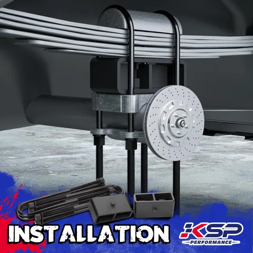 Vista 14 de KSP Bloque de elevación de 2 pulgadas para F150 2004-2020, kits de elevación de nivelación trasera de 2 pulgadas con pernos cuadrados en U extra