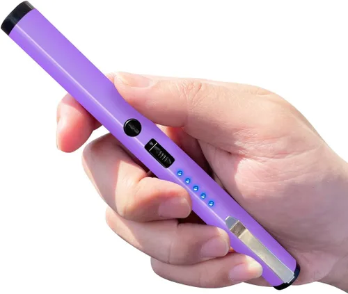 Vista 9 de REAX Stun Gun Auto Defense Pain Pen con linterna de seguridad pluma USB recargable batería indicador