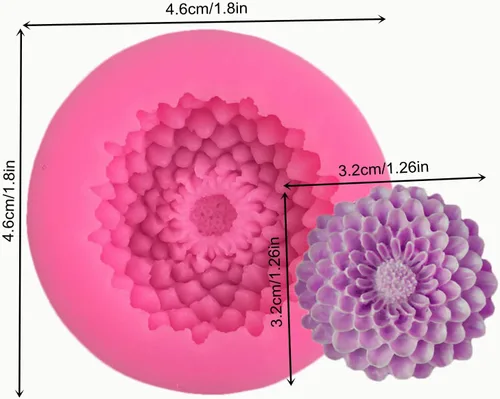 Vista 11 de Molde de Silicona para Fondant de Flores Rosas 3D Molde de Chocolate Dulces Pastel Decoración Molde Jabón Molde Vela Molde Resina Arcilla Horneado