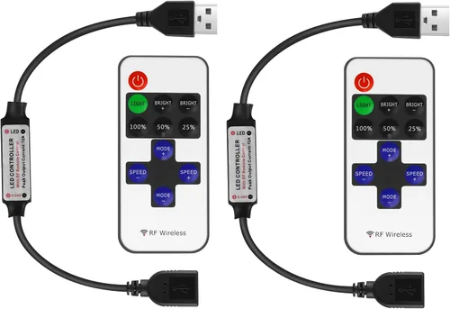 Vista 16 de Mini control remoto inalámbrico RF para tira de luces LED de un solo color 3528 5050, control remoto inalámbrico con conector de CC, atenuador RF
