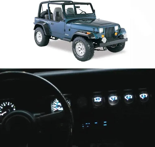 Vista 10 de WLJH Panel de Instrumentos Azul Brillante Conjunto de Medidores Velocímetro Tacómetro Bombilla Indicadora Kit Completo de Luces LED Paquete