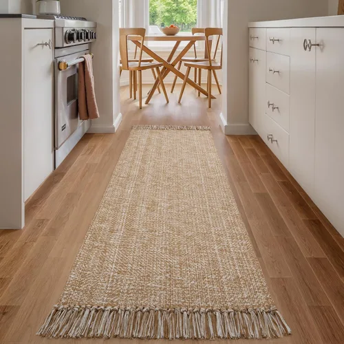 Vista 44 de Collive Alfombra de Baño Negra, 2' x 3' Tejida a Mano Lavable Alfombras Pequeñas de Cocina, Alfombra de Entrada Reversible de Algodón Alfombra