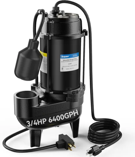 Vista 8 de Acquaer Bomba de agua sumergible para aguas residuales con interruptor de flotador automático, para lavabo de sumidero, aguas residuales