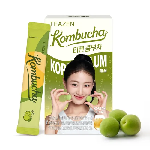 Vista 26 de TEAZEN Té Citron Kombucha, mezcla de bebida hidratante, sin azúcar, probióticos vivos y prebióticos, 10 barritas, 1.76 onzas