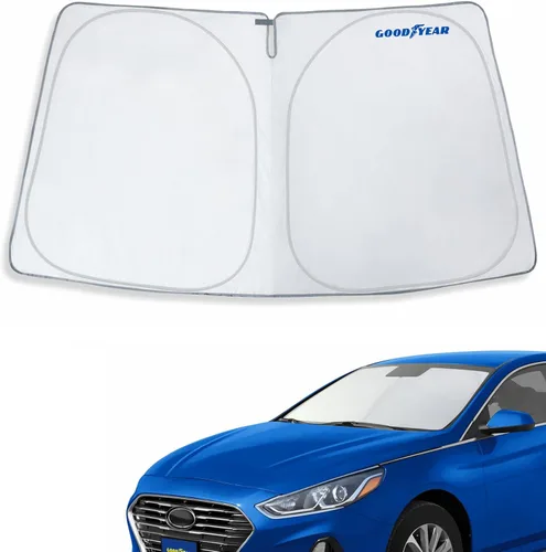 Vista 65 de Goodyear Parasol plegable para parabrisas Acura MDX 2022-2026, accesorios de automóvil, cubierta de parasol, parasol para parabrisas de automóvil