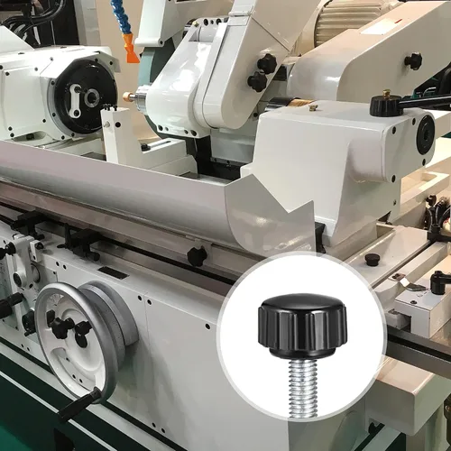 Vista 25 de uxcell 2 perillas de sujeción moleteadas M6 x 0.394 in métricas de acero inoxidable 304 rosca macho tornillo de pulgar en tipo 1.181 in cabeza