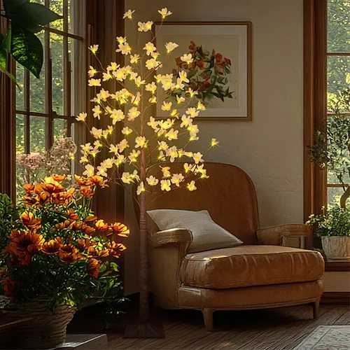 Vista 11 de Lightshare Árbol de gypsophila iluminado de 6 pies, 176 luces LED, flores artificiales para el aliento del bebé con luces para boda, hogar