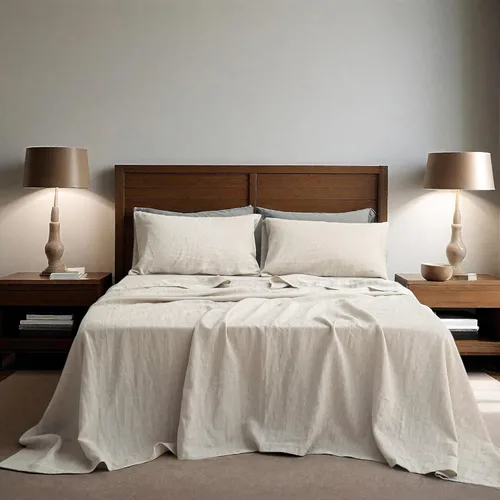 Vista 31 de Simple&Opulence Juego de sábanas de 100 % lino tamaño Twin, 3 piezas de lino francés natural, juego de ropa de cama transpirable, suave y duradero