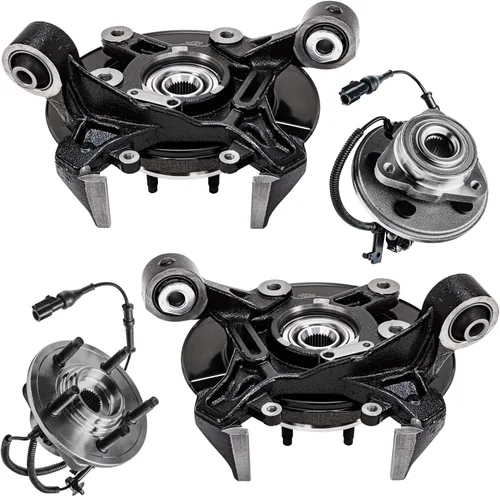 Vista 199 de Detroit Axle - Kit de 4 piezas de manguetas de dirección para Honda Civic 2006-2011, 2 manguetas de dirección delanteras y bujes de ruedas