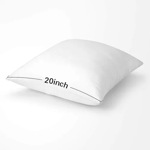 Vista 2 de OTOSTAR Juego de 2 rellenos de almohada de 20 x 20 pulgadas, cuadrados para sofá, cama, rellenos de almohadas decorativas para interiores