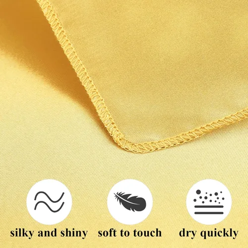 Vista 3 de Aneco 12 piezas de servilletas de satén cuadradas de 20 x 20 pulgadas, servilletas de cena para bodas, servilletas de fiesta, servilletas de mesa