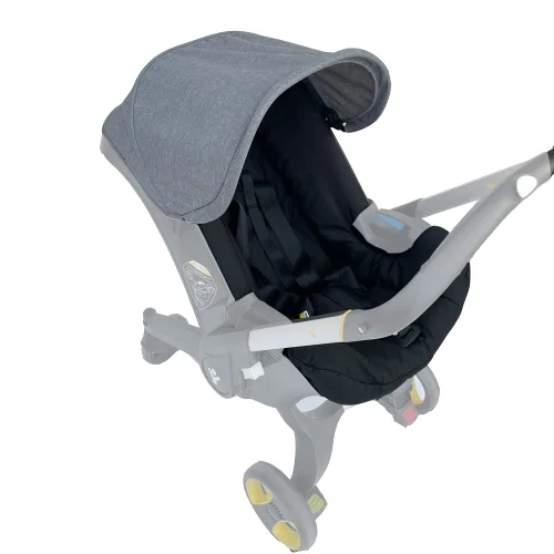 Vista 11 de Kits de cambio de cojín de asiento, ropa, sombrilla, toldo para cochecito compatible con asiento de automóvil y cochecito Doona (color panda)