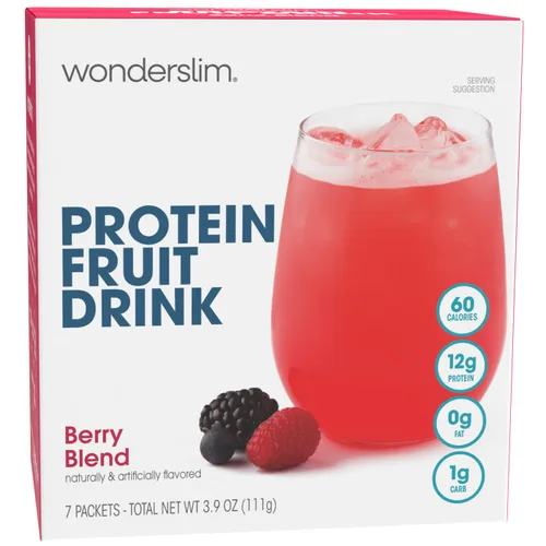 Vista 9 de WonderSlim Bebida proteica de frutas, Cran-Grape, sin grasa, sin gluten, apta para dieta cetogénica y baja en carbohidratos (7 unidades)