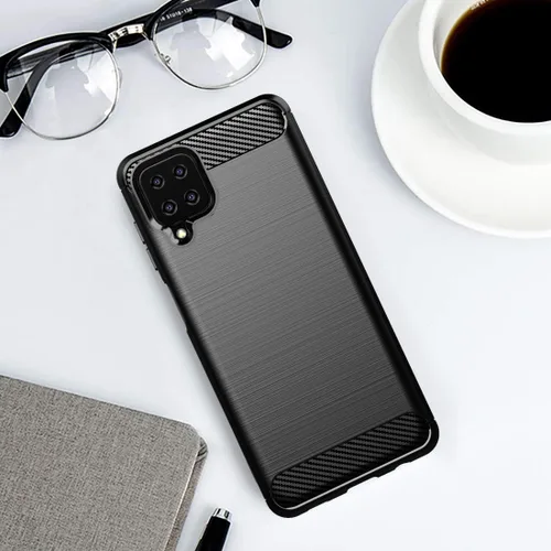 Vista 7 de Osophter Funda para Galaxy A22 4G con protector de pantalla de absorción de golpes Flexible TPU Rubber Protective Cell Phone Cover para Samsung
