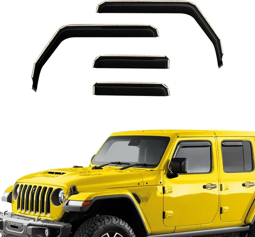 Vista 22 de Deflectores de ventana extra duraderos en canal, viseras para ventanas, protectores de lluvia para Buick Encore 2013-2022, parasoles, deflector