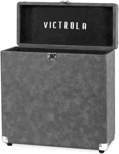 Vista 9 de Victrola Collector – Estuche de almacenamiento para discos de vinilo – Capacidad para más de 30 discos de vinilo para tocadiscos, hardware