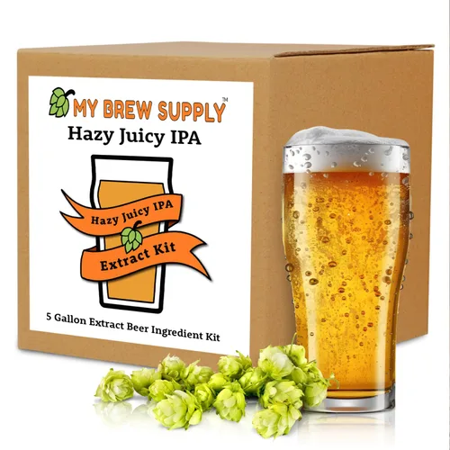 Vista 15 de My Brew Supply Kit de extracto doble IPA Hazy Juicy Double IPA Extracto de malta seca pálido, trigo y Pilsen, azúcar de maíz, avena en copos