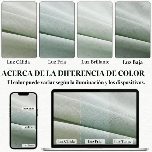Vista 3 de Nanspring Cortinas de lino de 84 pulgadas de largo para sala de estar Aqua Green