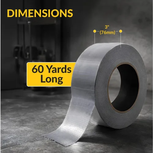 Vista 2 de Brixwell 48 rollos de cinta adhesiva gris de grado profesional, 3 pulgadas x 60 yardas, fabricado en los Estados Unidos