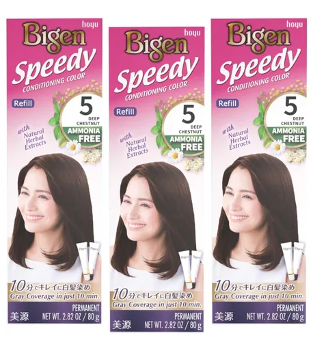 Vista 11 de Bigen Recambio de color Speedy Conditioning: 4A Ash Brown - Paquete de 3