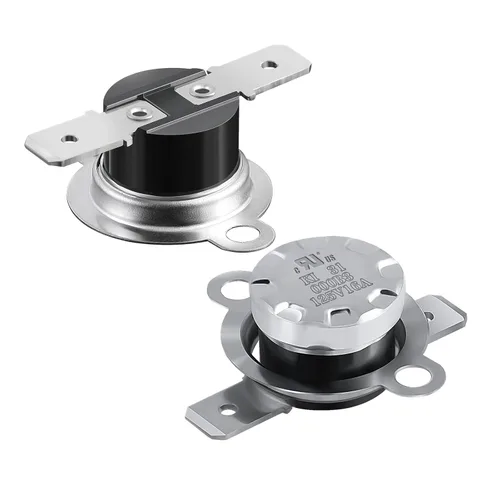 Vista 19 de UL/CUL KSD301 125V 16A Interruptor térmico, termostato de sobrecarga de disco bimetálico Snap Off 115°C/239°F y ON 95°C/203°F, normalmente cerrado