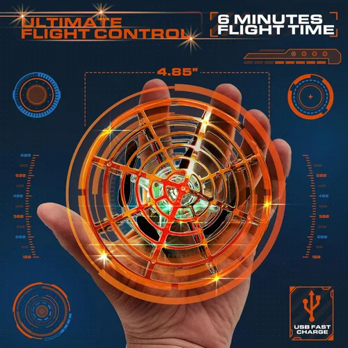 Vista 7 de Force1 Scoot Skeet Mini Drone Juego de disparos electrónico para niños (solo dron): Drones de mano para niños compatibles con Scoot Skeet LED